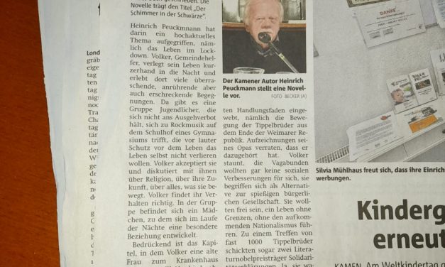 Heinrich Peuckmanns neue Novelle