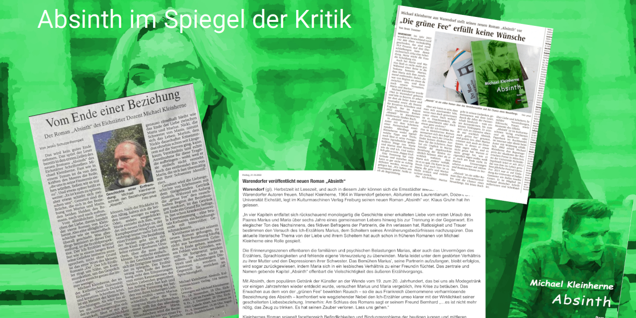 „Absinth“ von Michael Kleinherne in der Kritik