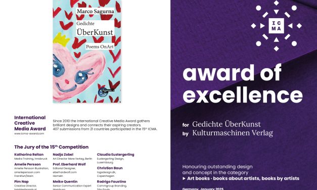 ICMA AWARD OF EXCELLENCE für „Gedichte ÜberKunst Poems On Art“ von Marco Sagurna / Englisch von Petruscha Huber